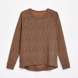 LOFT Lou & Grey Leopard Print Terry Sweatshirt